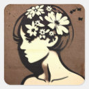 Search for flower hair stickers Brown