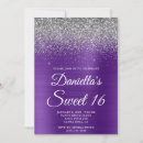 Search for purple and silver sweet 16 invitations Daughter