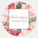 Search for pink floral wedding stickers Modern