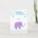 Search for elephant baby congratulations cards Whimsical