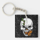 Search for skull with butterflies key rings Butterfly