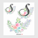 Search for s letter stickers Floral monogram