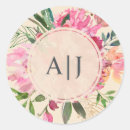 Search for bohemian floral wedding stickers Ivory