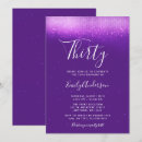 Search for purple 30th birthday invitations Chic