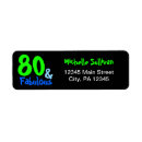 Search for neon blue return address labels Birthday