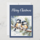 Search for chickadee christmas cards Watercolor