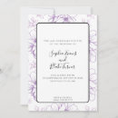 Search for purple flower wedding invitations Greenery