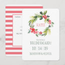 Search for winter wedding bridesmaid cards Rustic