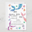 Search for purple mermaid birthday invitations Blue