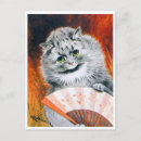 Search for long haired cat postcards Louis wain