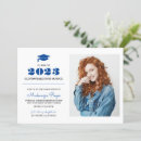 Search for royal blue graduation invitations High school