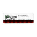 Search for green plaid return address labels Farmhouse