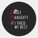Search for naughty stickers Santa