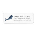 Search for blue whale return address labels Birthday