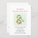 Search for alligator baby shower invitations Green