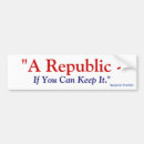 Search for republic bumper stickers Franklin
