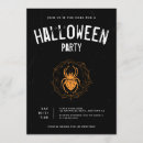 Search for spider halloween invitations Black and orange