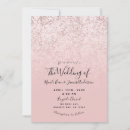 Search for rose gold glitter wedding invitations Sparkle