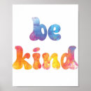 Search for rainbow quote posters Be kind