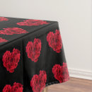 Search for red rose tablecloths Black