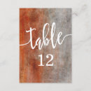 Search for orange watercolor table cards Rust