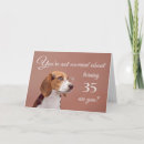 Search for funny 35th birthday cards Dog