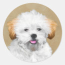 Search for small puppy stickers White