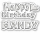 Search for mandy stickers Birthday