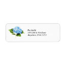 Search for blue hydrangea return address labels Flower