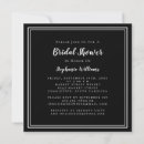 Search for white bridal shower invitations Black and white