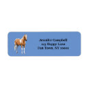 Search for thoroughbred horse return address labels Equestrian