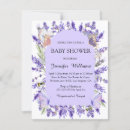 Search for purple floral baby shower invitations Wisteria