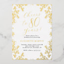 Search for vintage 80th birthday invitations Flowers