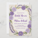Search for purple floral bridal shower invitations Wildflower