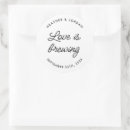 Search for the perfect blend wedding stickers Love is brewing