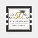 Search for high school reunion napkins Black and gold