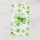 Search for paddy business cards Four leaf clover