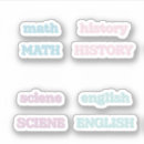 Search for school subject stickers For kids