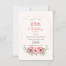 Search for floral 85th birthday invitations Girly