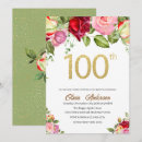 Search for 100th anniversary invitations Floral