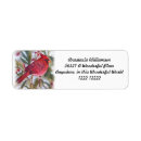 Search for birds on a branch return address labels Winter