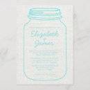 Search for rustic country teal wedding invitations Mason jar