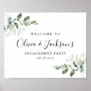 Search for engagement welcome party signs Eucalyptus