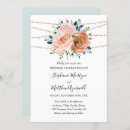 Search for blue and coral wedding invitations Botanical