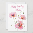 Search for watercolor poppies cards Pink