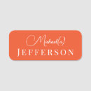 Search for orange name tags Elegant