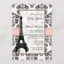 Search for pink damask wedding invitations Bride and groom