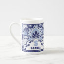 Search for blue monogrammed mugs White