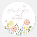 Search for butterfly thank you tag stickers Floral