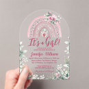 Search for boho rainbow baby girl shower invitations It's a girl